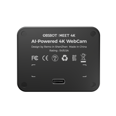 OBSBOT MEET 4K AI-Powered, Auto Framing 4K Webcam
