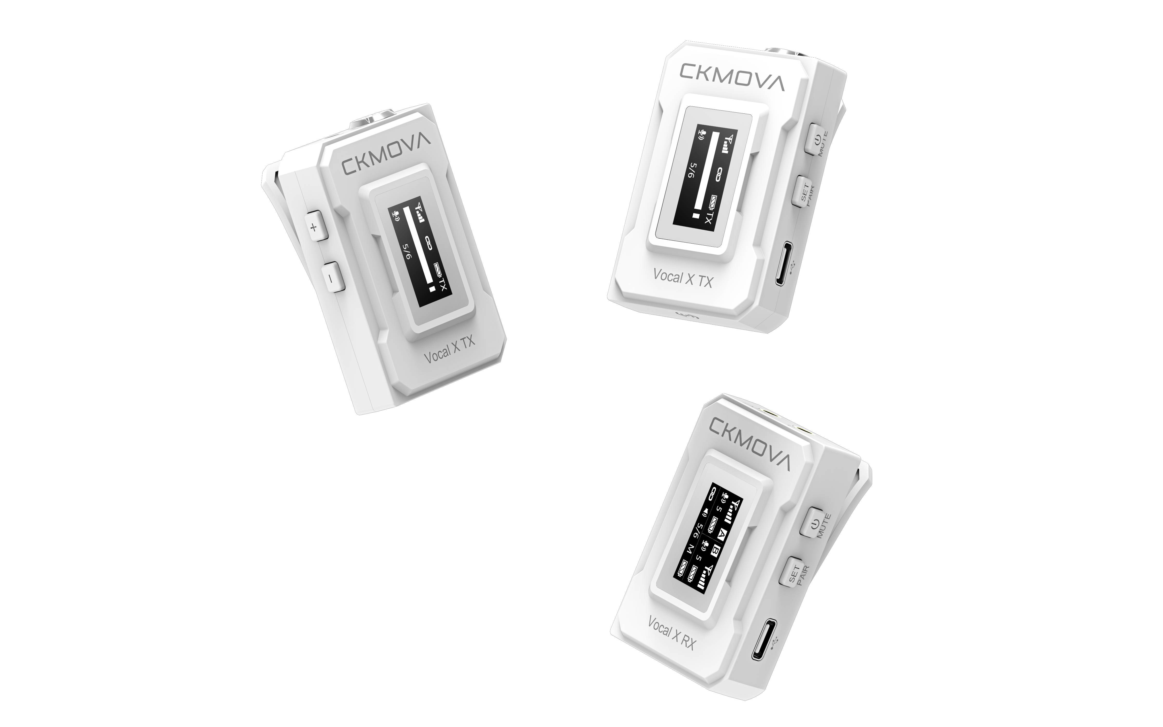 CKMOVA Vocal X V2 UltraCompact 3.5mm Output 2.4GHz Dual-Channel Wireless Microphone