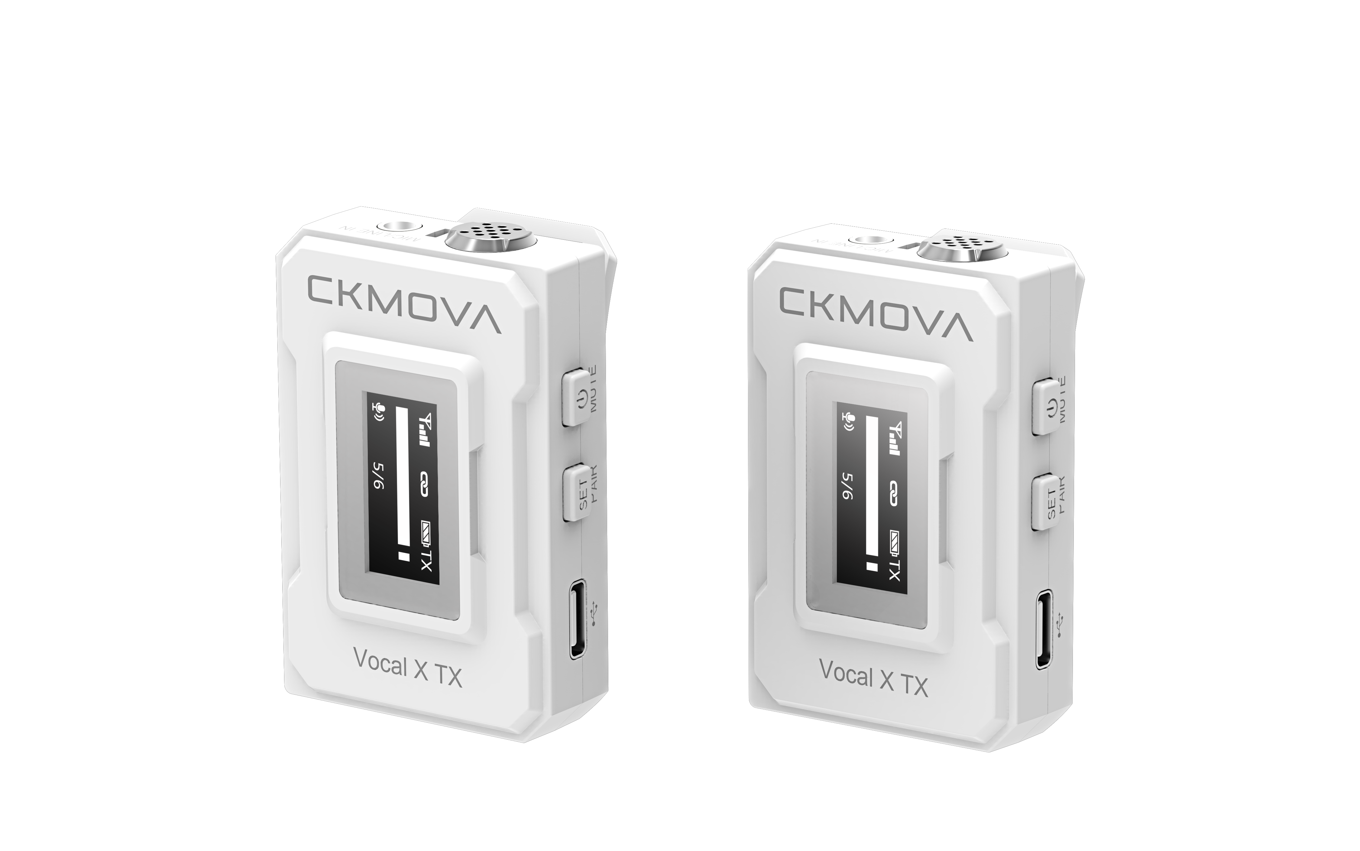 CKMOVA Vocal X V1 Ultra-Compact 2.4GHz Dual-Channel Wireless Microphone
