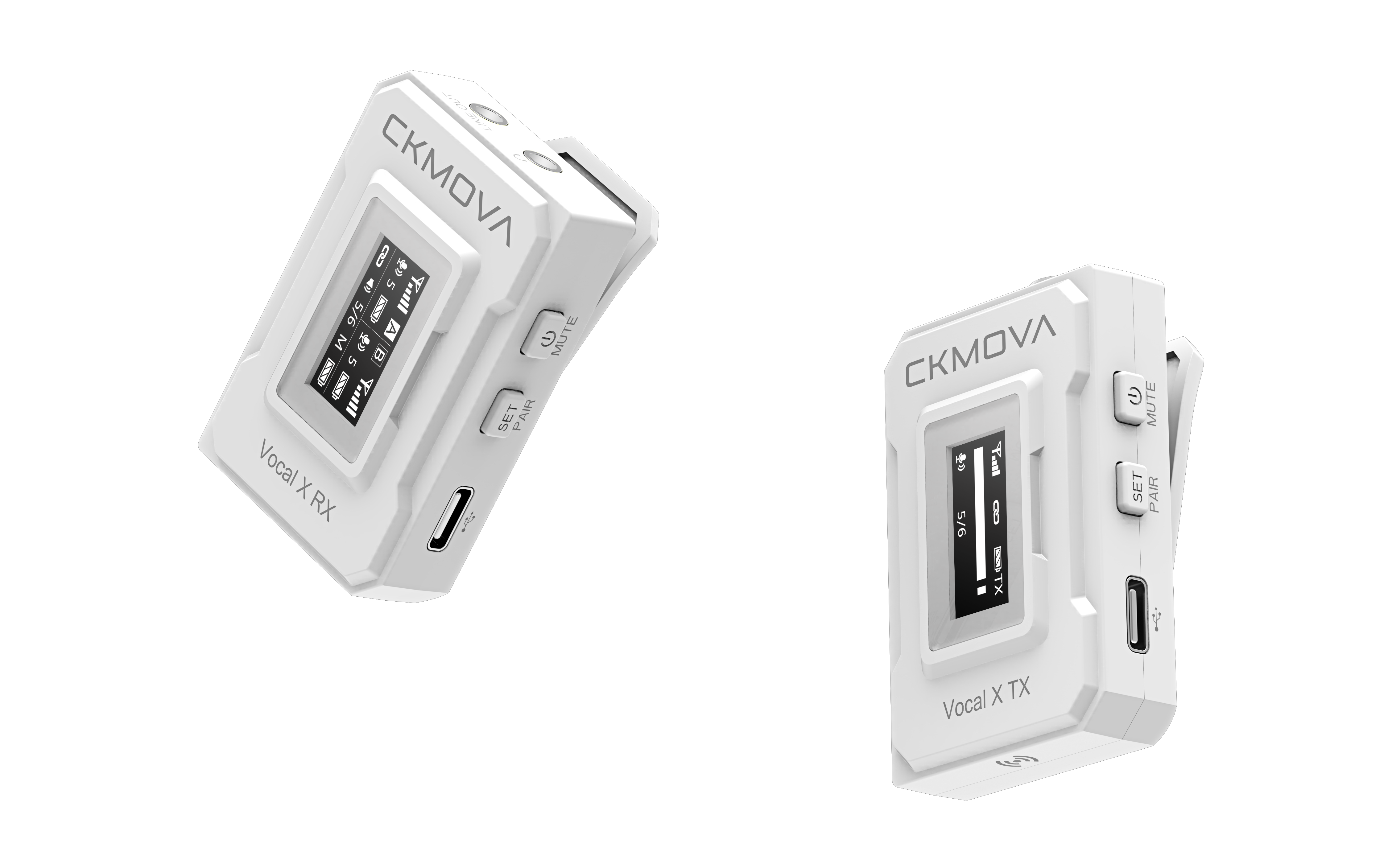 CKMOVA Vocal X V1 Ultra-Compact 2.4GHz Dual-Channel Wireless Microphone