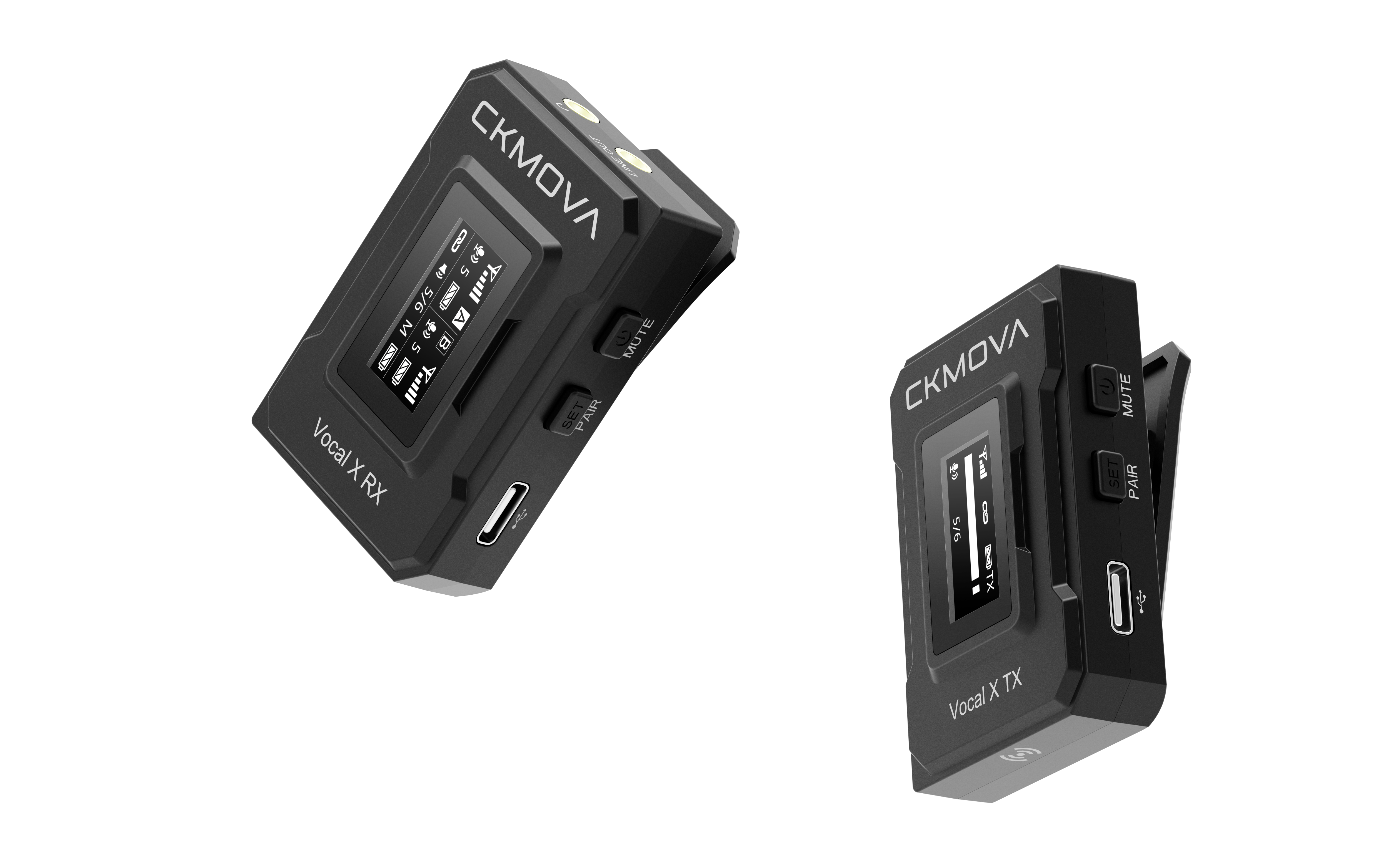 CKMOVA Vocal X V1 Ultra-Compact 2.4GHz Dual-Channel Wireless Microphone