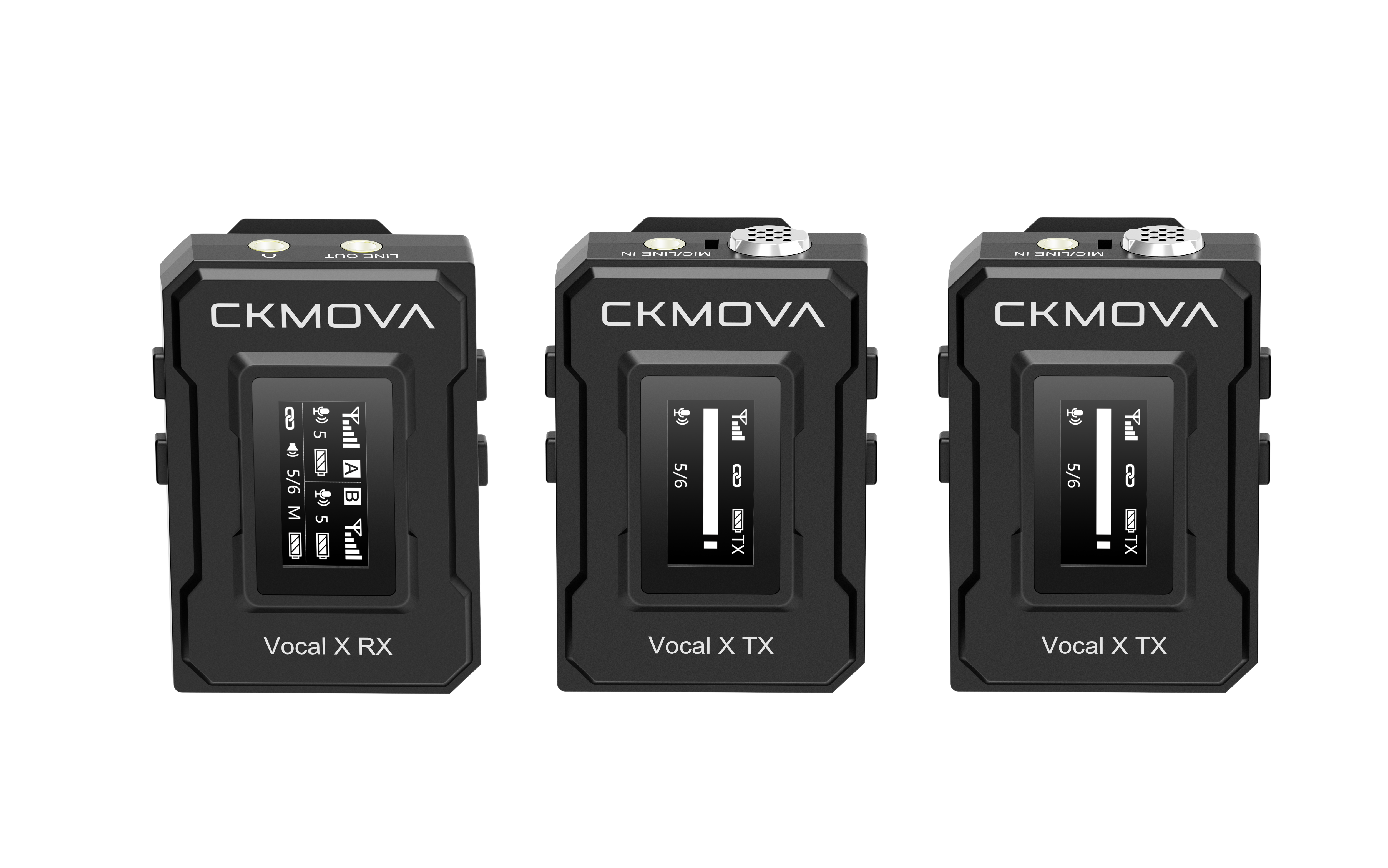 CKMOVA Vocal X V2 UltraCompact 3.5mm Output 2.4GHz Dual-Channel Wireless Microphone