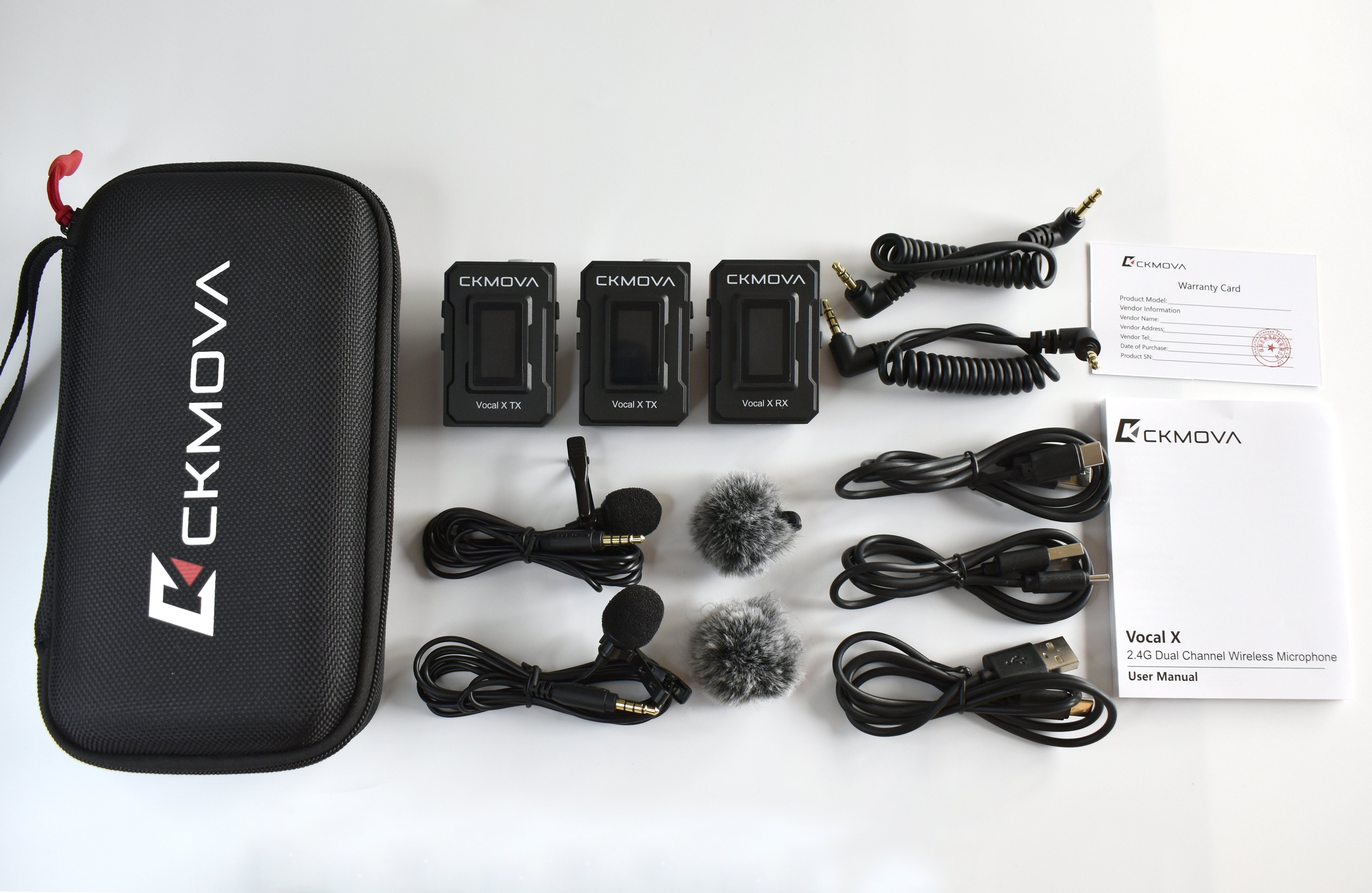 CKMOVA Vocal X V1 Ultra-Compact 2.4GHz Dual-Channel Wireless Microphone