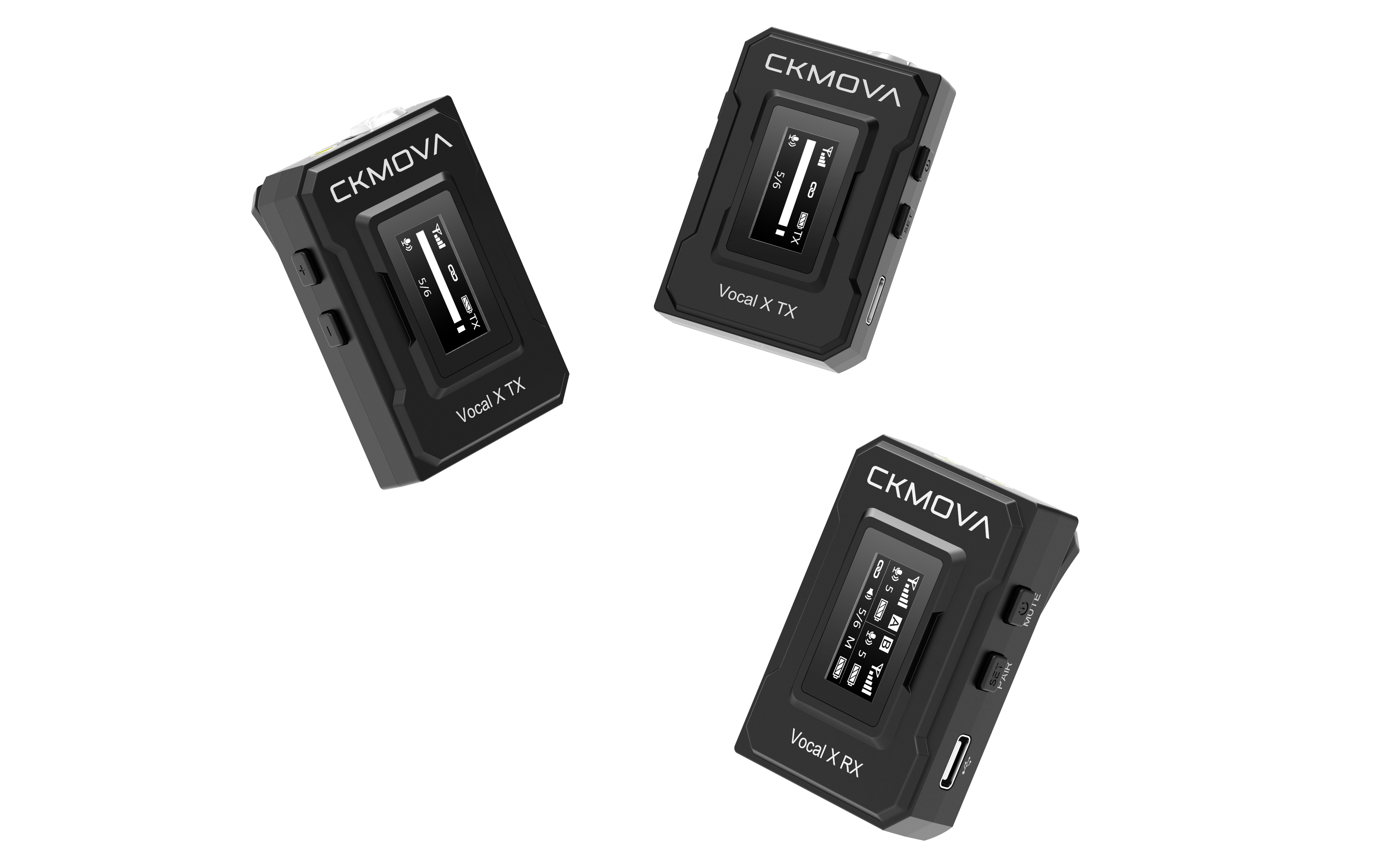 CKMOVA Vocal X V2 UltraCompact 3.5mm Output 2.4GHz Dual-Channel Wireless Microphone