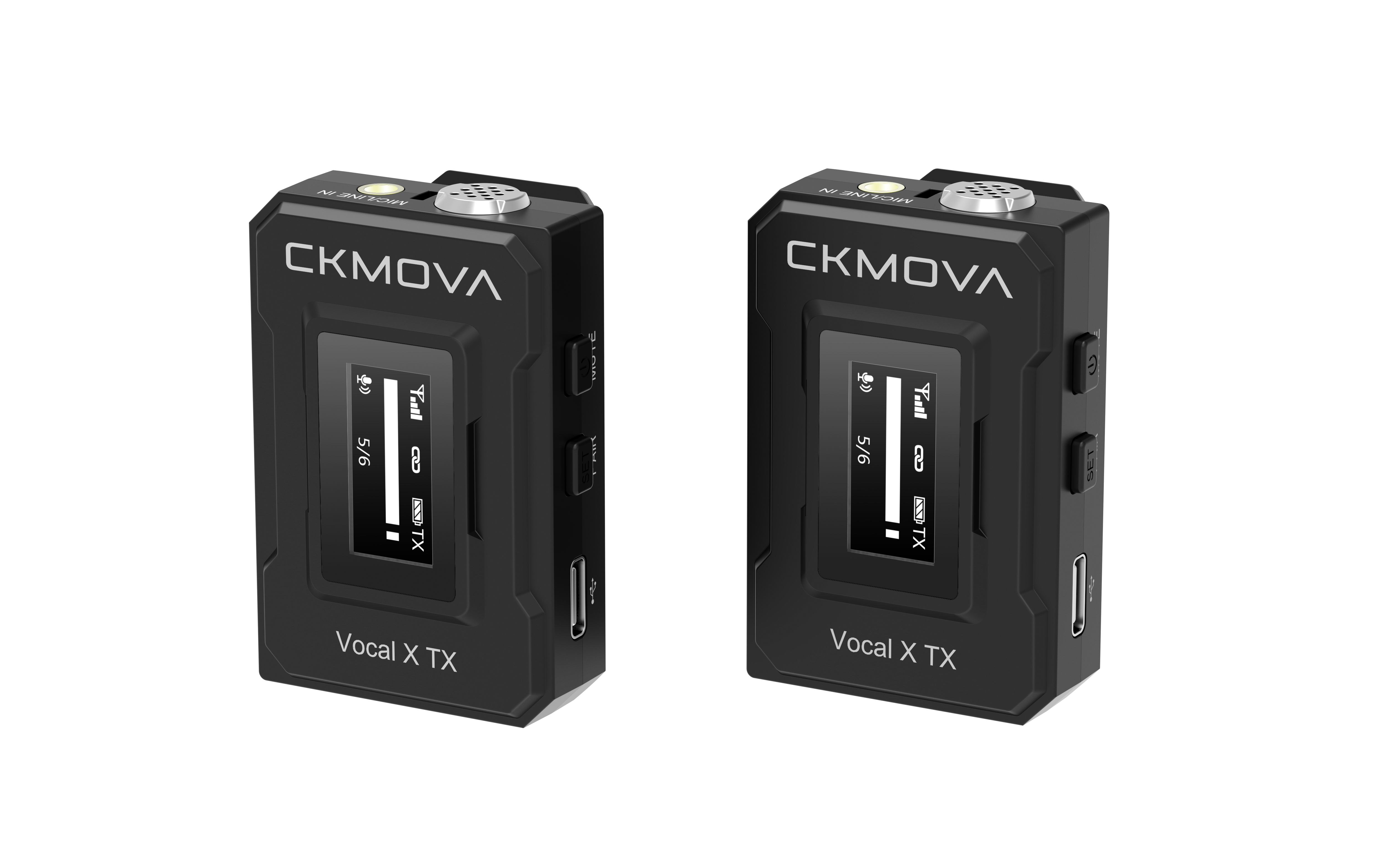 CKMOVA Vocal X V1 Ultra-Compact 2.4GHz Dual-Channel Wireless Microphone