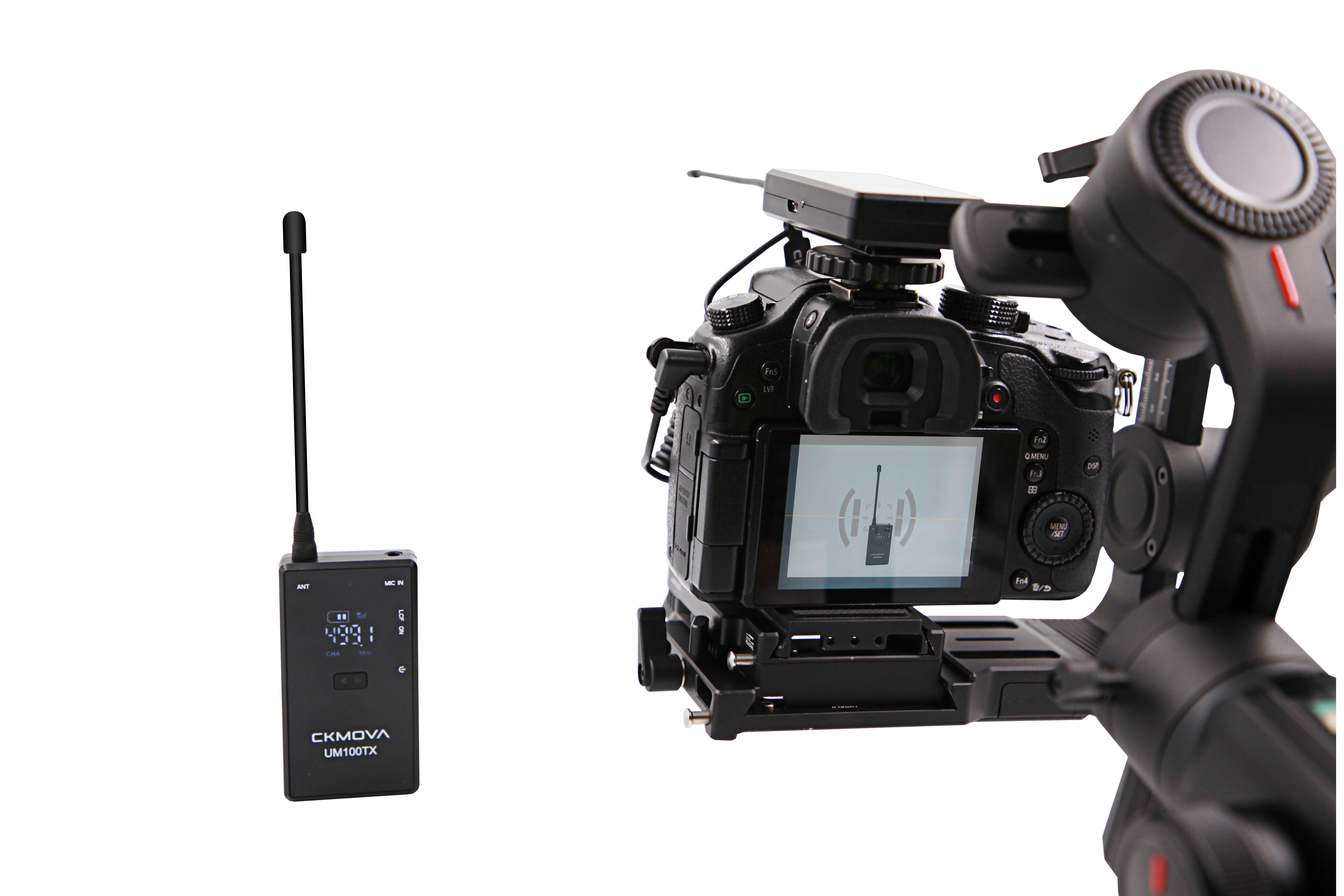 CKMOVA UM100 Kit5 Lightning Output UHF Dual-Channel Wireless Microphone