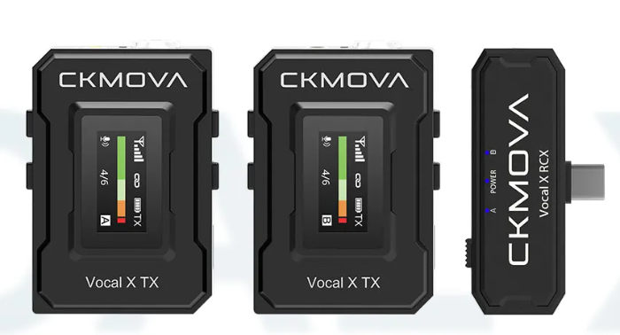 CKMOVA Vocal X V4 Ultra-Compact 2.4GHz Dual-Channel Wireless Microphone