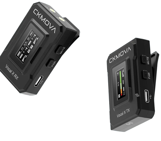 CKMOVA Vocal X V1 Ultra-Compact 2.4GHz Dual-Channel Wireless Microphone