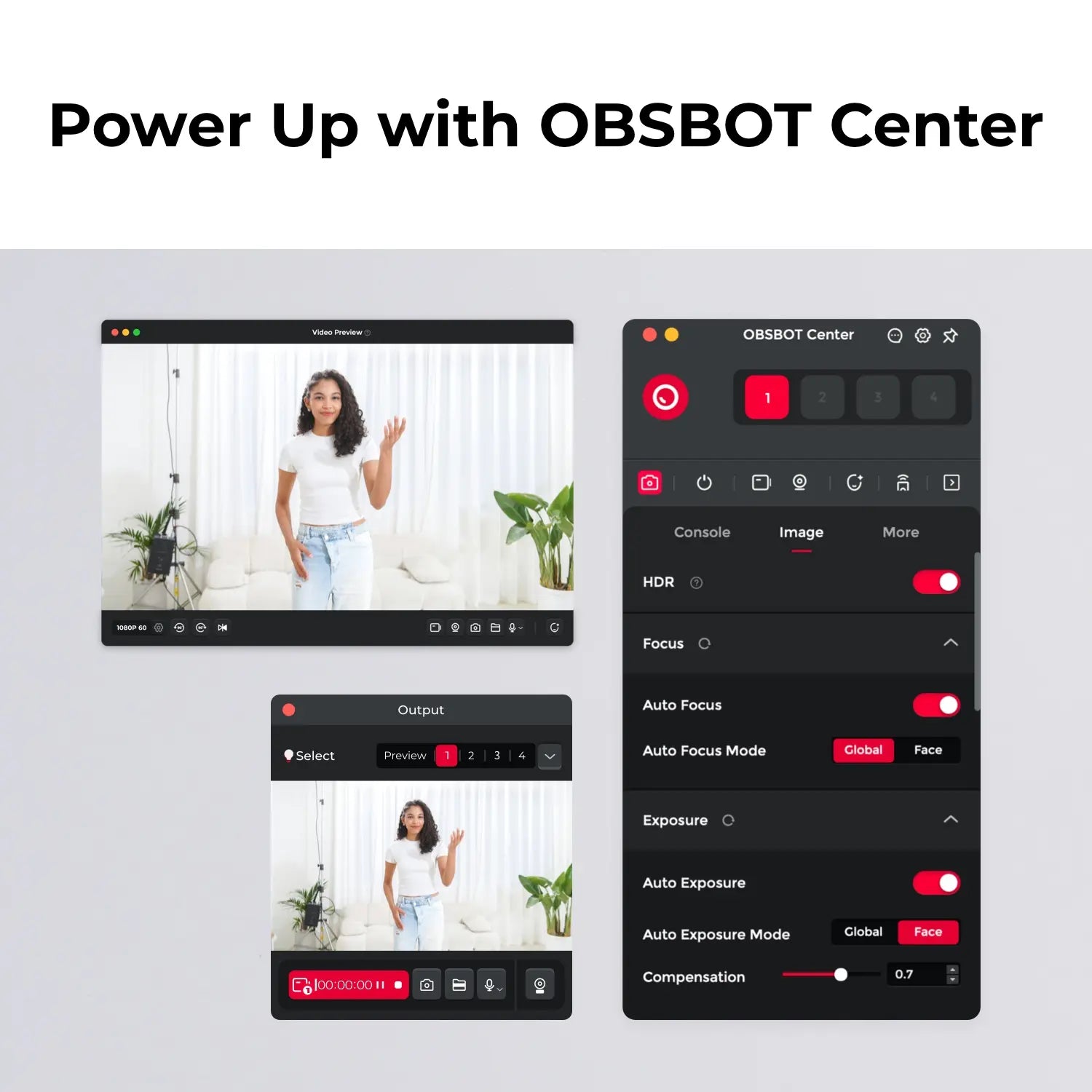 OBSBOT Tiny SE AI-Powered Full HD PTZ Webcam