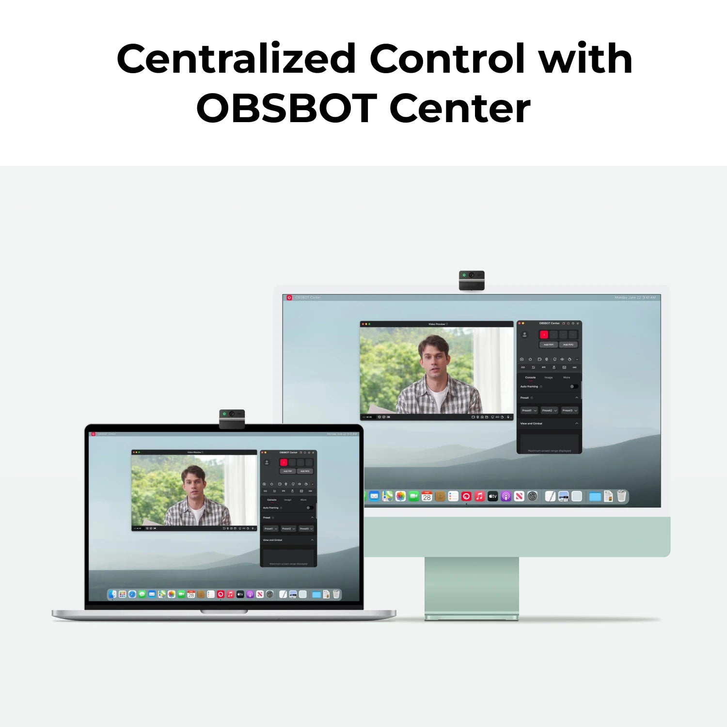 OBSBOT Meet Flip AI-Powered Foldable 4K Webcam